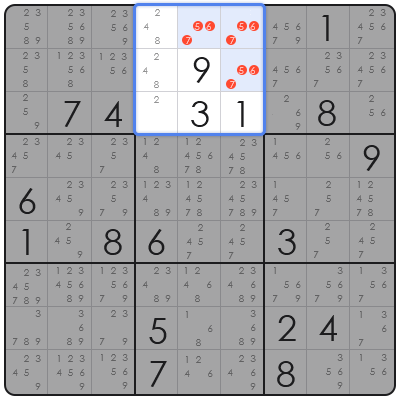 sudoku empty rectangle